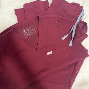 Burgundy S FIGS Scrubs set
